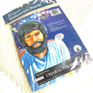 Rubies #2047 Black Short Character Beard & Mustache NWT